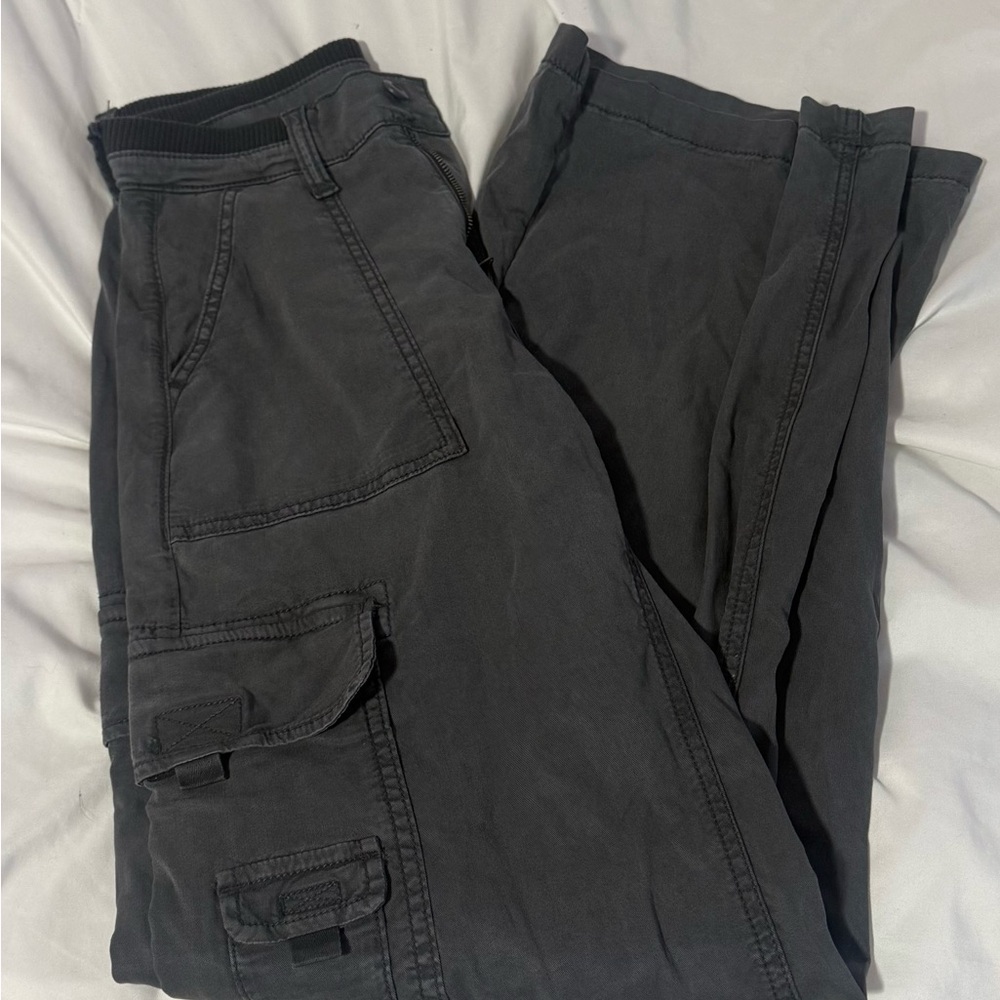 Womens Black/Grey Cargo Pants